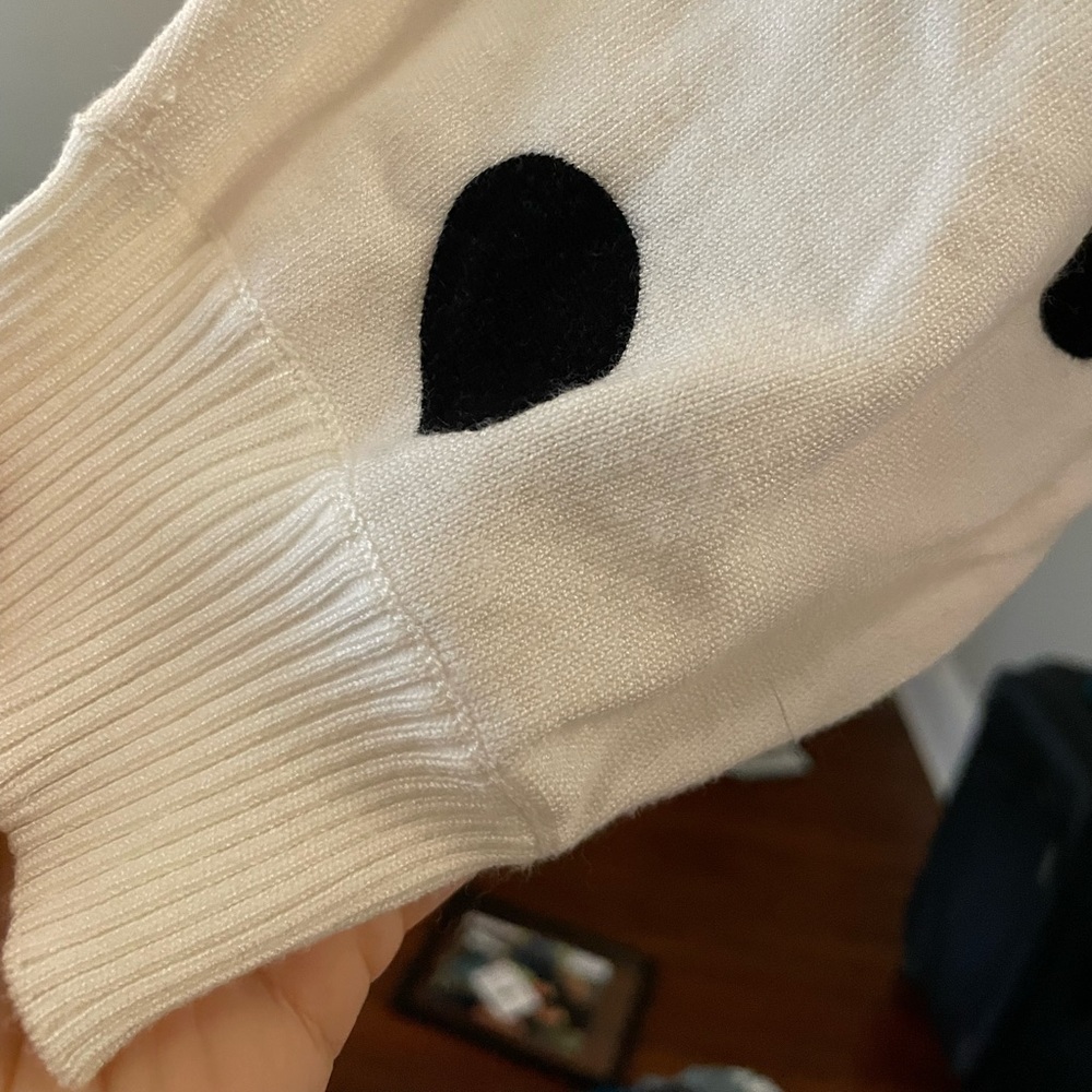 Black polka dot sweater. - Picture 3 of 5